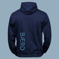 Junior Hoodie Rygnote - Navy & Blå