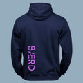 Junior Hoodie Rygnote - Navy & Lilla